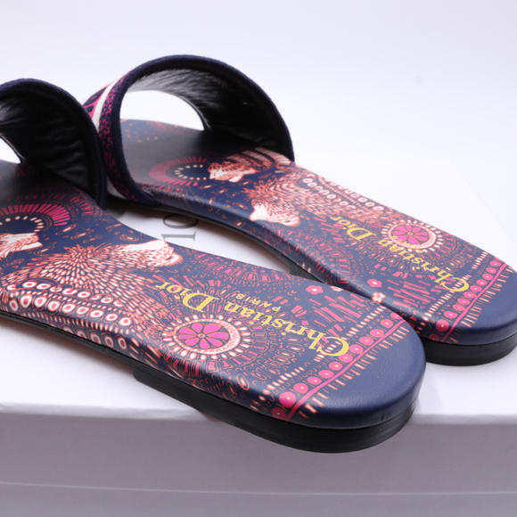 Christian Dior dway slide 40 Animals Leo August Tiger Pink Deep Blue C829 - Picture 11 of 13